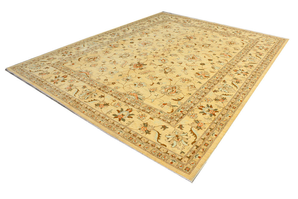 Wheat Ziegler 9' 1 x 11' 9 - No. 37648 - ALRUG Rug Store