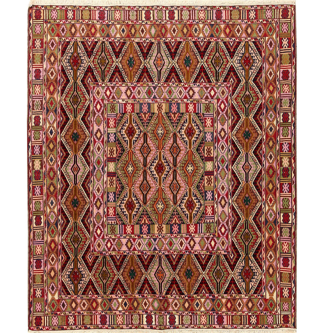 Nakhunak Kilim 4' 7 x 5' 8 (ft) - No. AL85081 - ALRUG Rug Store