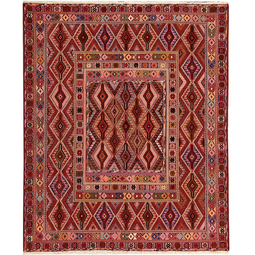 Nakhunak Kilim 5' x 6' 1 (ft) - No. AL97046 - ALRUG Rug Store