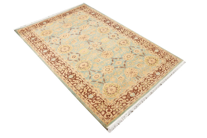 Dark Sea Green Oushak 4' 1 x 6' - No. 37680