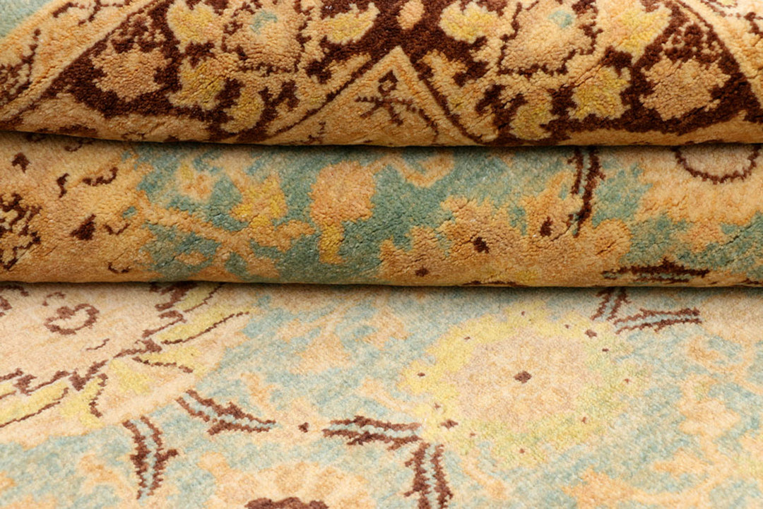 Dark Sea Green Oushak 4'  1" x 6' " - No. QA48663