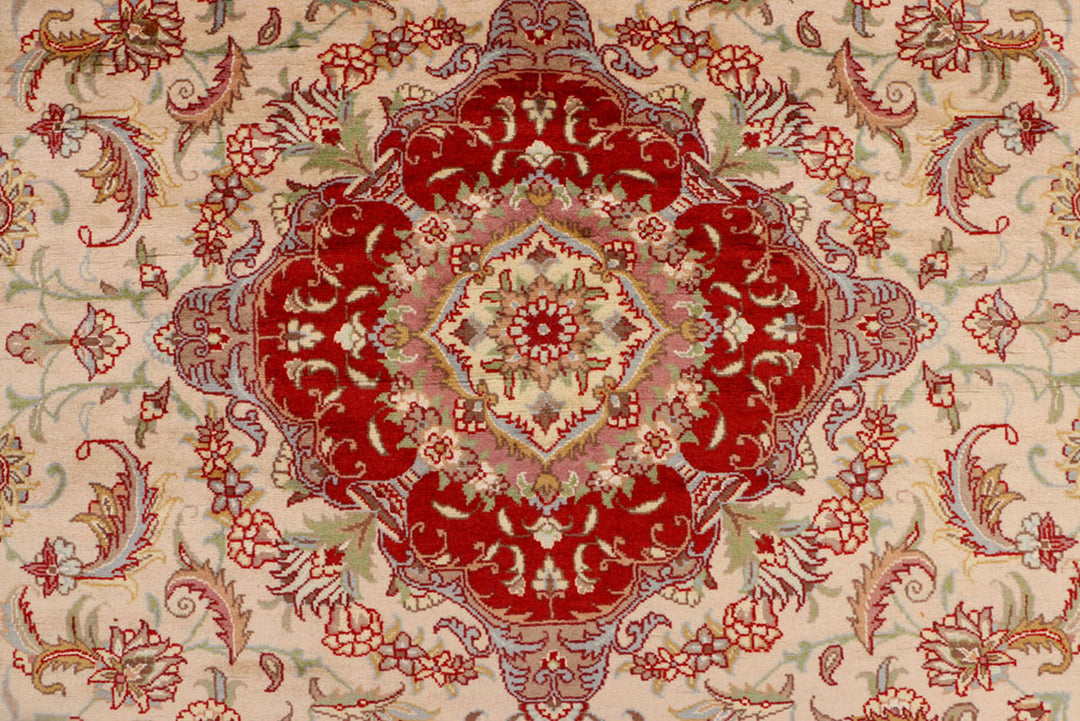 Tan Kirman 4'  7" x 6'  9" - No. QA95856