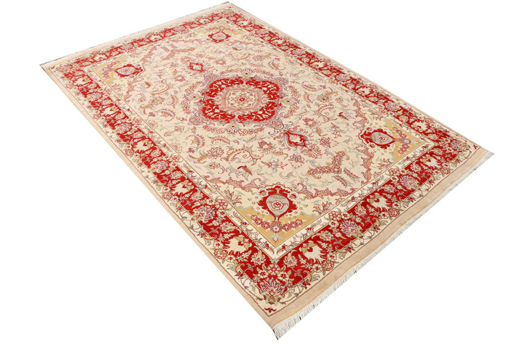 Tan Kirman 4'  7" x 6'  9" - No. QA95856