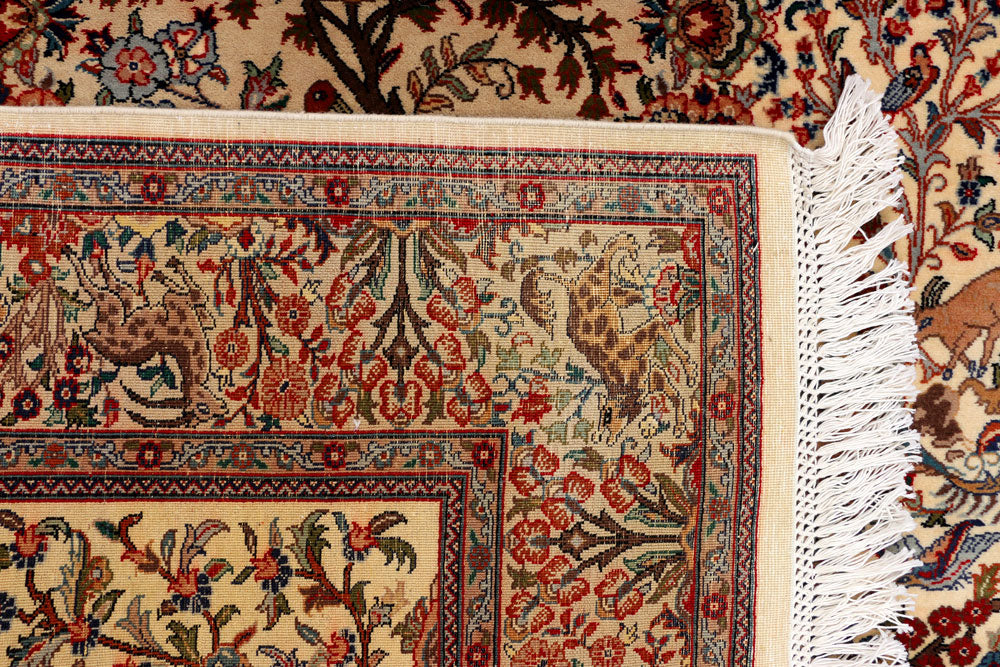 Navajo White Hunting 4' 6 x 6' 11 - No. 37692 - ALRUG Rug Store