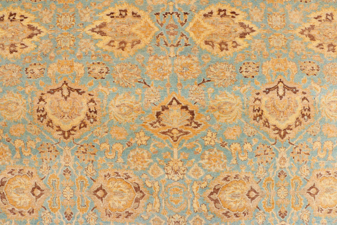 Dark Sea Green Oushak 6'  1" x 8'  8" - No. QA19209