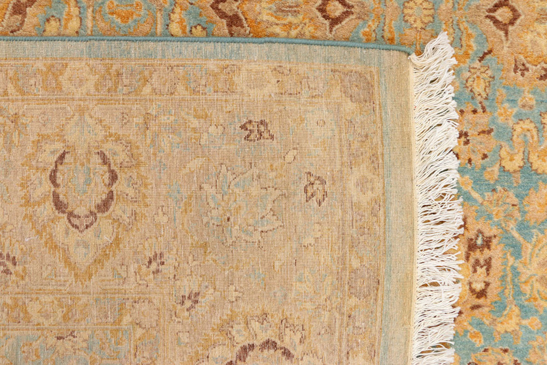 Dark Sea Green Oushak 6'  1" x 8'  8" - No. QA19209