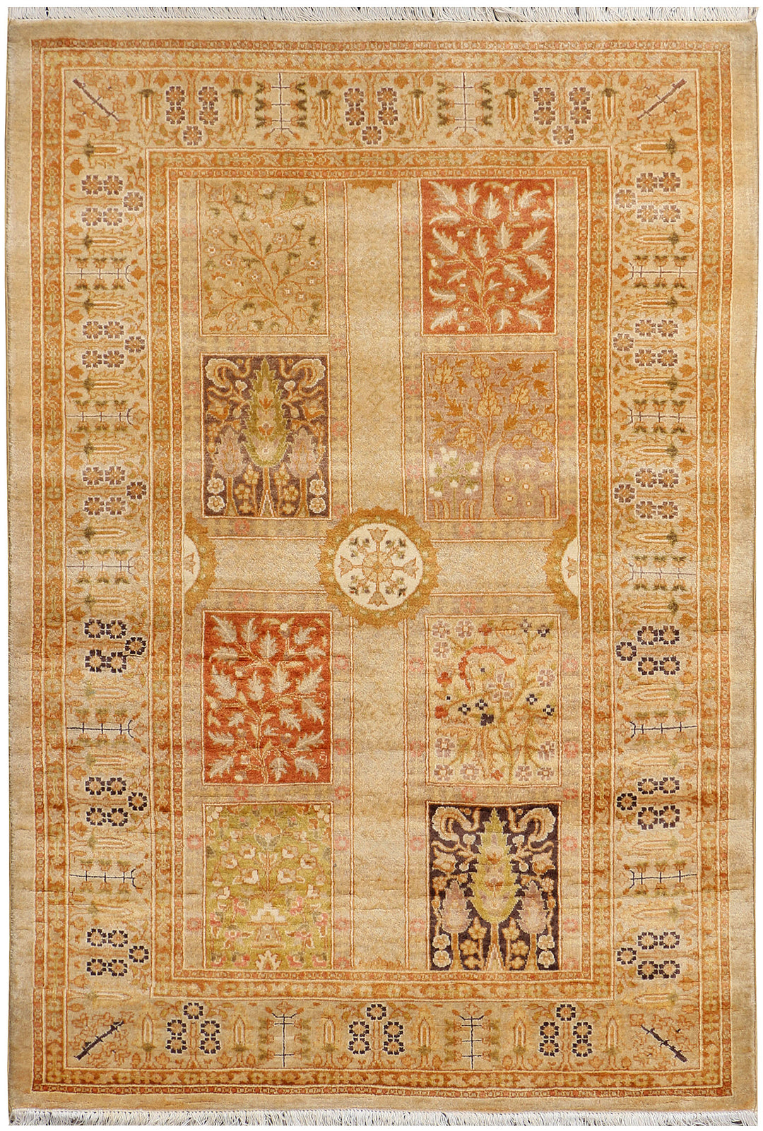 Afghan Bakhtiar Rug 3'3" x 4'9" Hand-Knotted