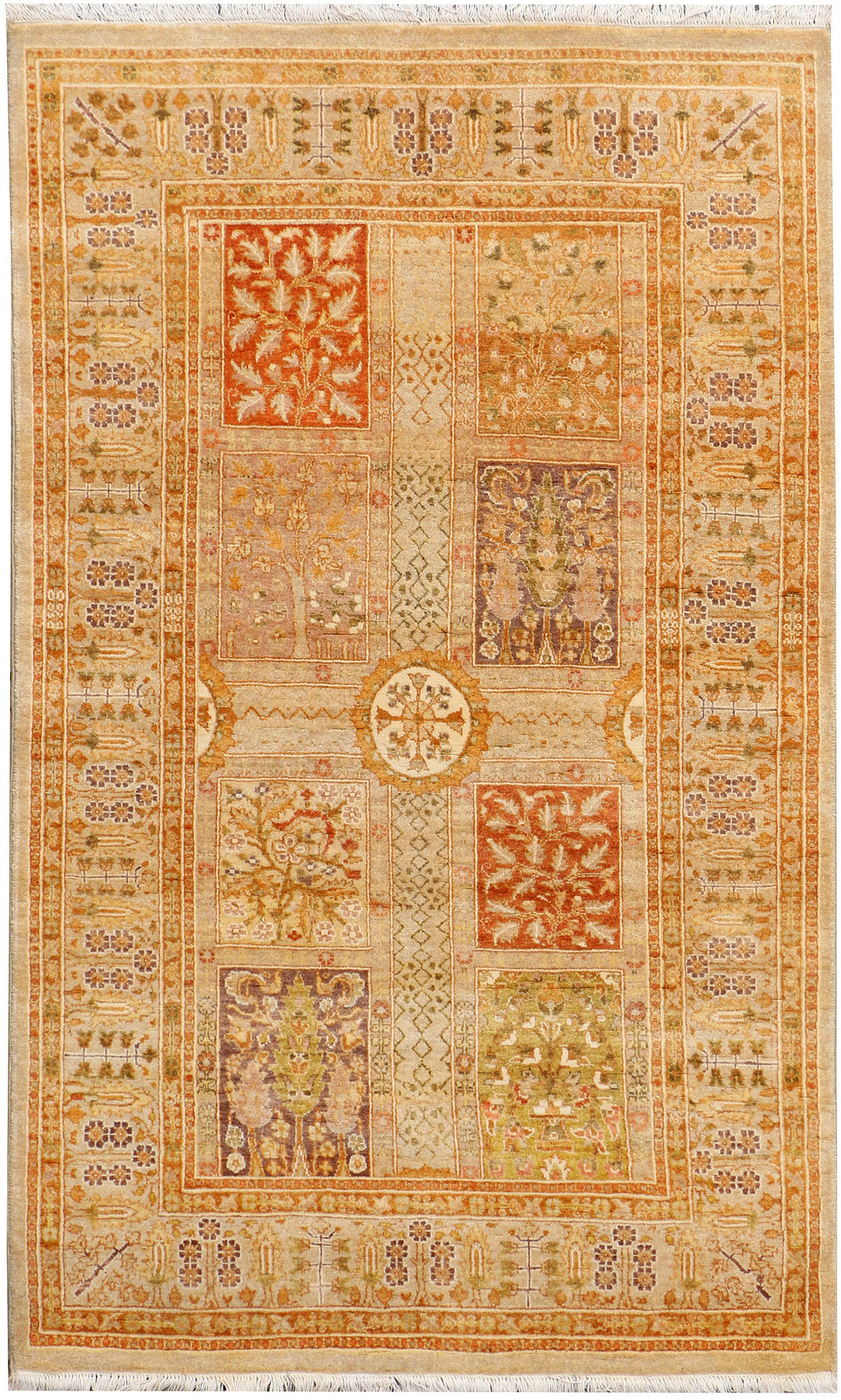 Afghan Bakhtiar Rug 3'2" x 5' Hand-Knotted