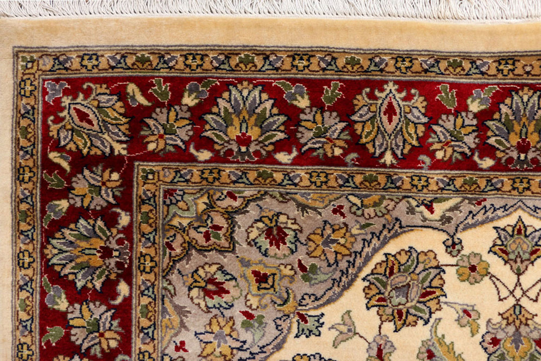 Blanched Almond Kashan 3'  7" x 5'  4" - No. QA30061