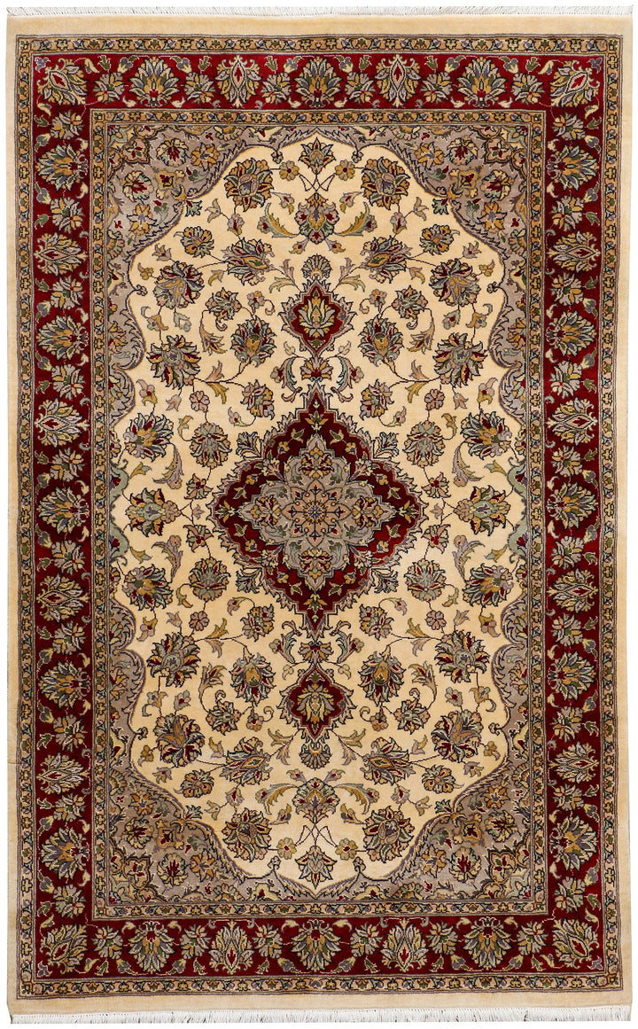 Blanched Almond Kashan 3'  7" x 5'  4" - No. QA30061