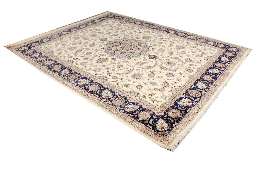 Blanched Almond Kashan 7' 10 x 9' 9 - No. 37763 - ALRUG Rug Store