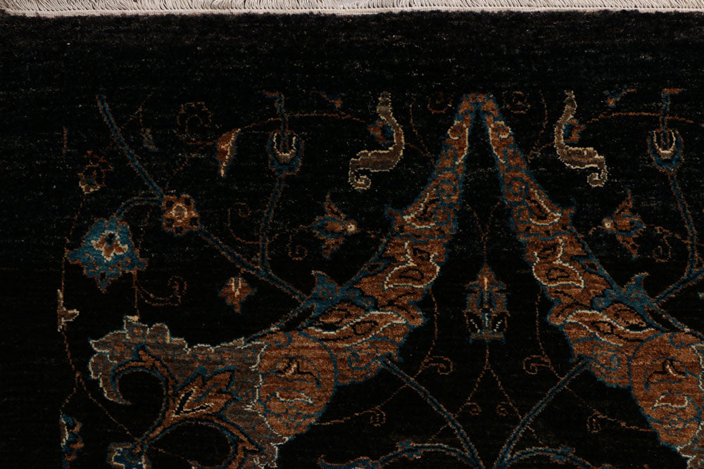 Black Ikat 9' 1 x 9' 3 - No. 37780 - ALRUG Rug Store