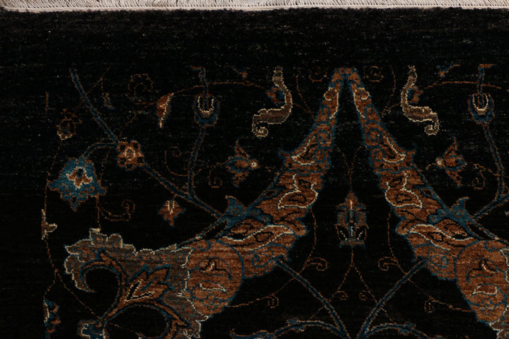 Black Ikat 9' 1 x 9' 3 - No. 37780 - ALRUG Rug Store