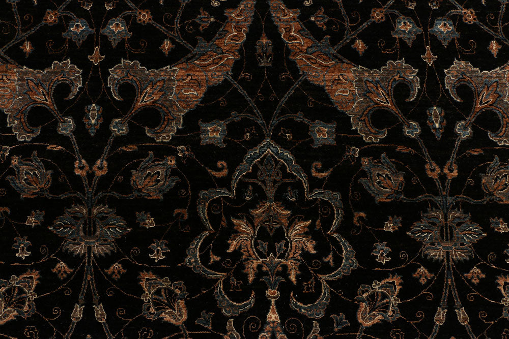 Black Ikat 9' 1 x 9' 3 - No. 37780 - ALRUG Rug Store