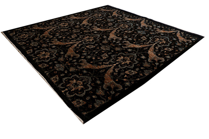 Black Ikat 9'  1" x 9'  3" - No. QA47872