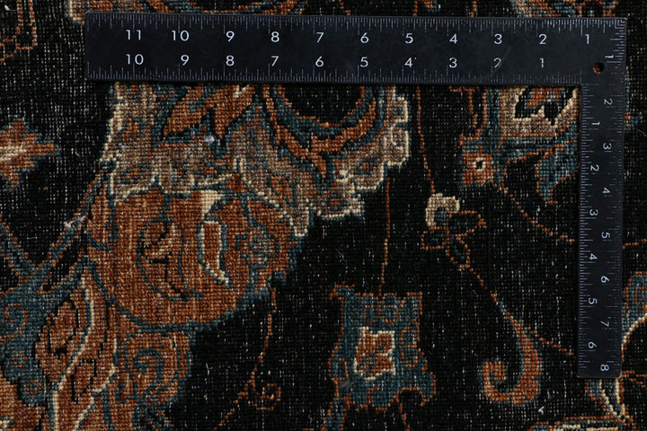 Black Ikat 9' 1 x 9' 3 - No. 37780 - ALRUG Rug Store