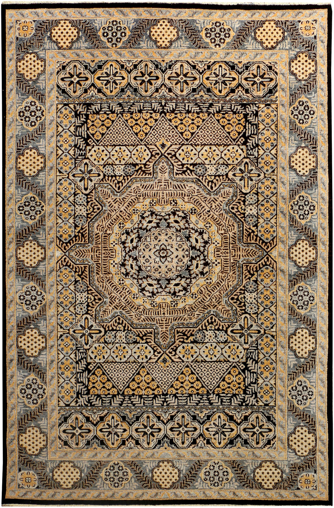 Black Mamluk 6' x 9' 3 - No. 37793 - ALRUG Rug Store
