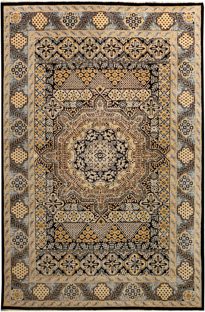 Black Mamluk 6' x 9' 3 - No. 37793 - ALRUG Rug Store