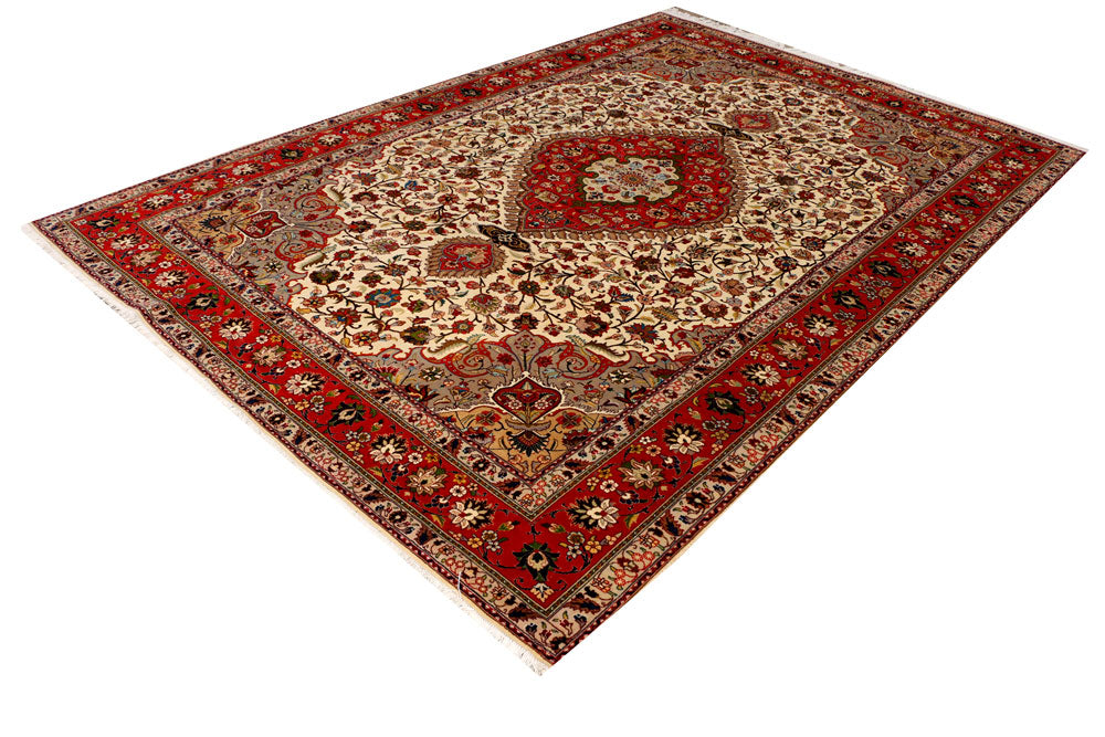 Blanched Almond Kirman 6' 9 x 9' 9 - No. 37825 - ALRUG Rug Store