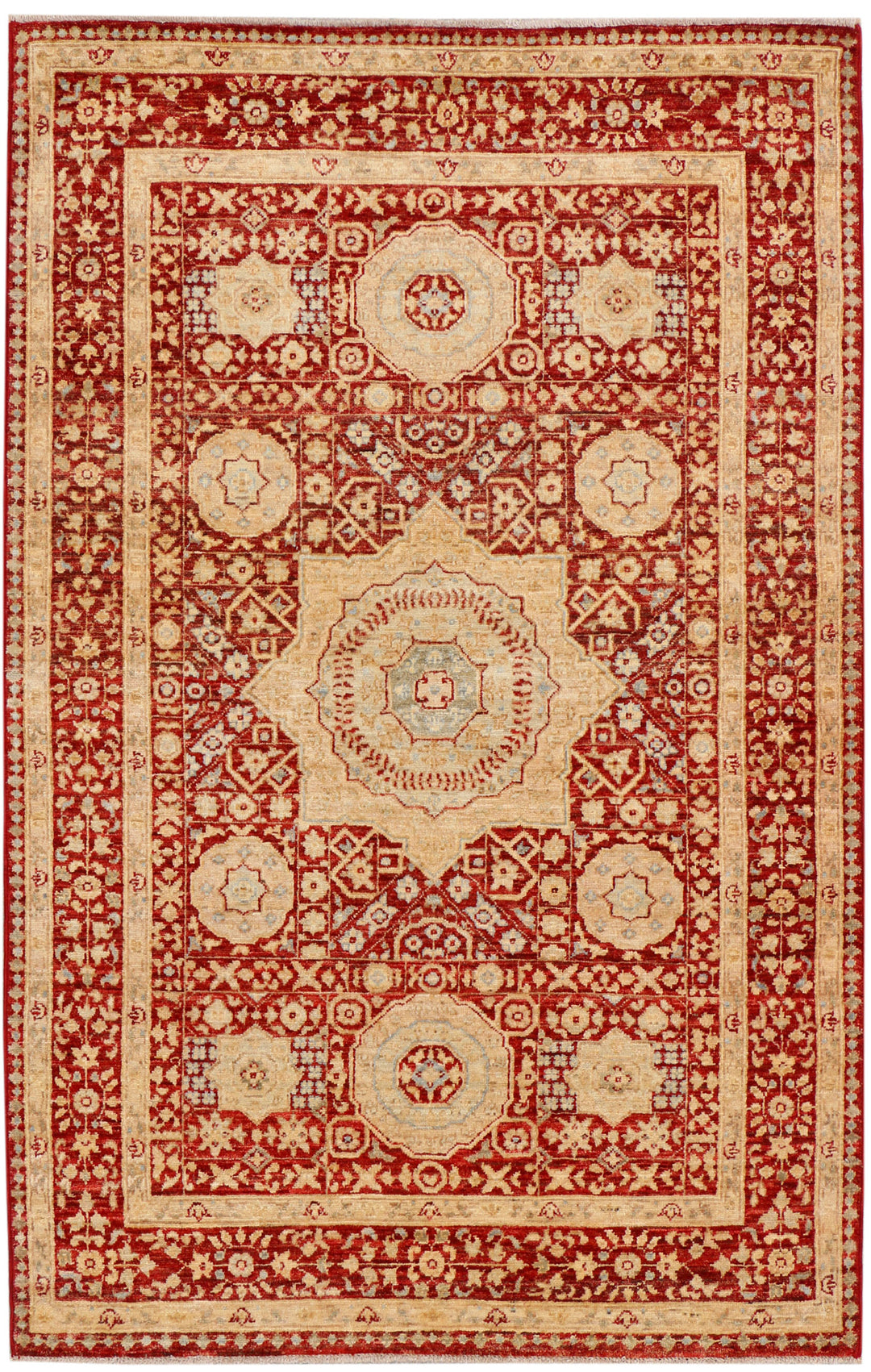 Firebrick Mamluk 4' 1 x 6' 4 - No. 37856 - ALRUG Rug Store