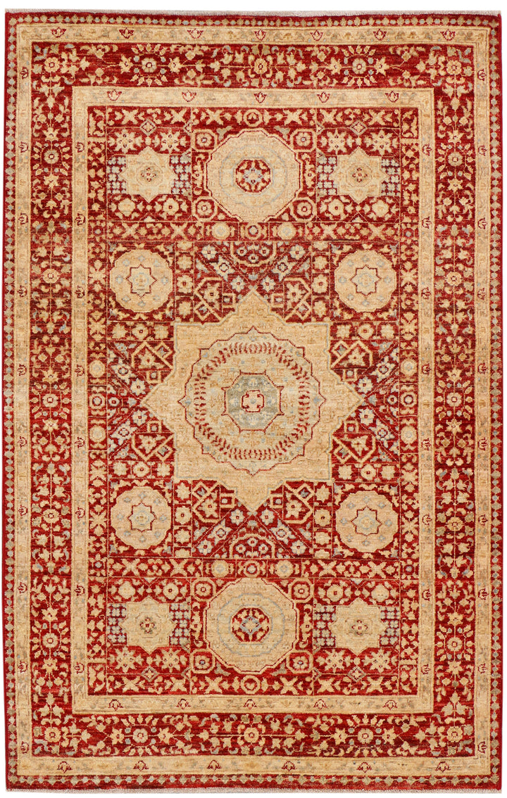 Firebrick Mamluk 4' 1 x 6' 4 - No. 37856 - ALRUG Rug Store