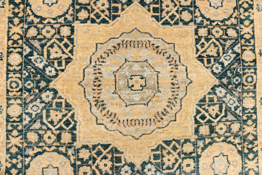 Cadet Blue Mamluk 4' 1 x 5' 11 - No. 37857 - ALRUG Rug Store