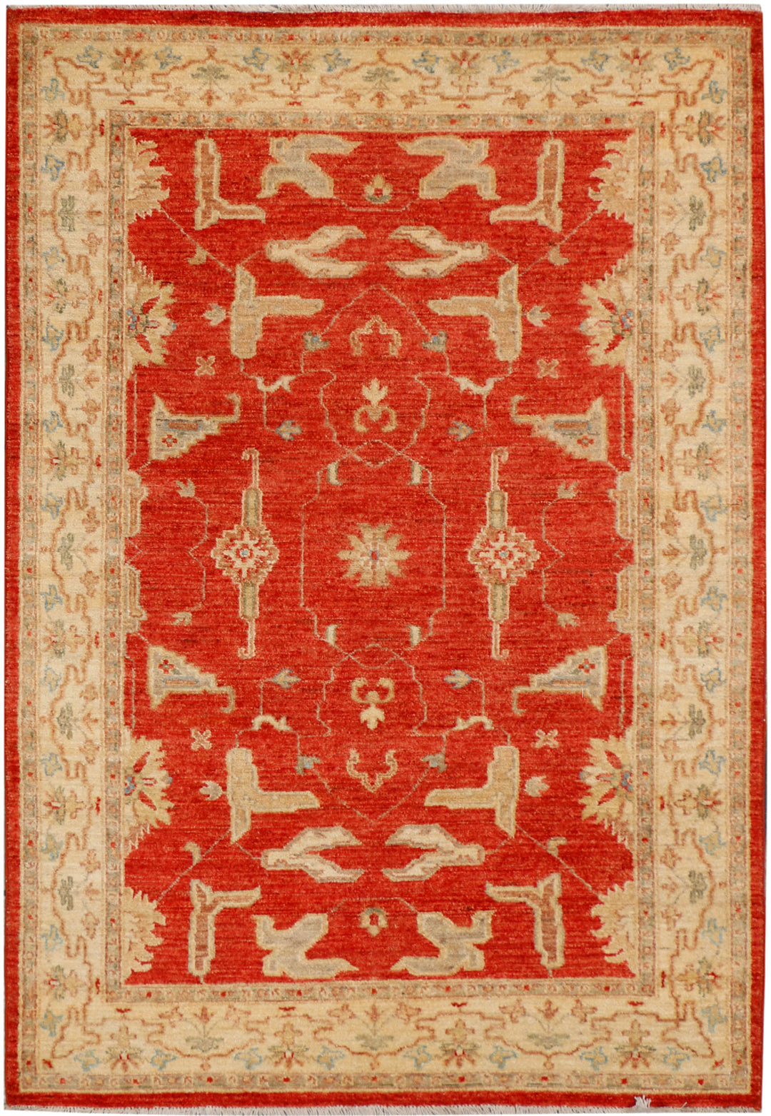 Red Oushak 4' x 6' 2 - No. 37859 - ALRUG Rug Store