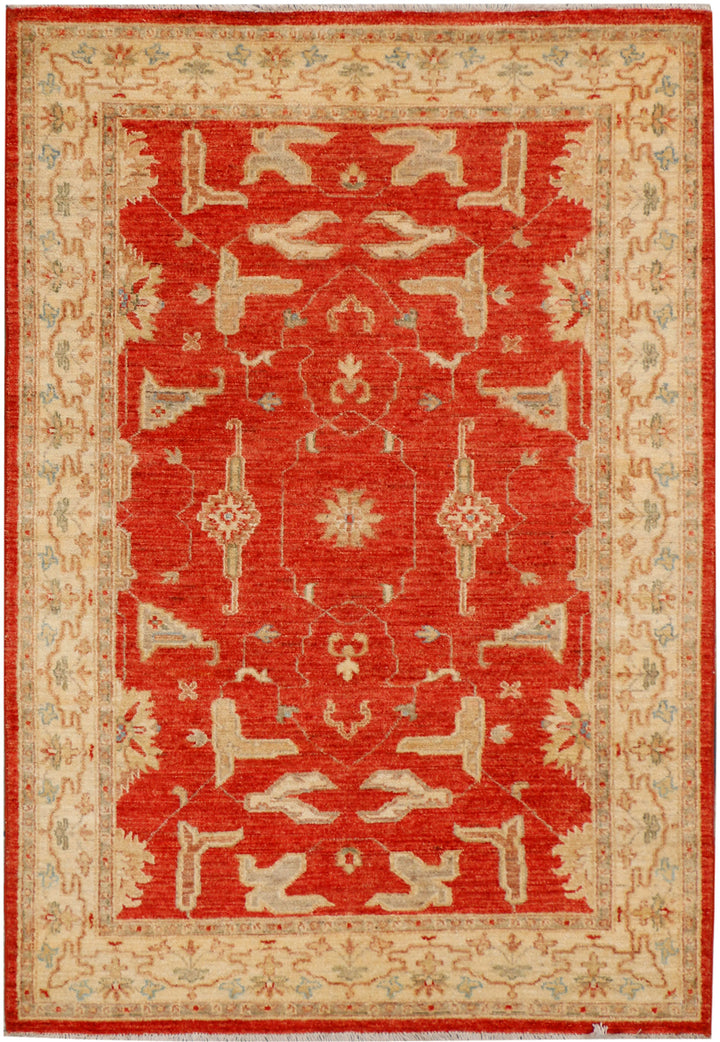 Red Oushak 4' x 6' 2 - No. 37859 - ALRUG Rug Store