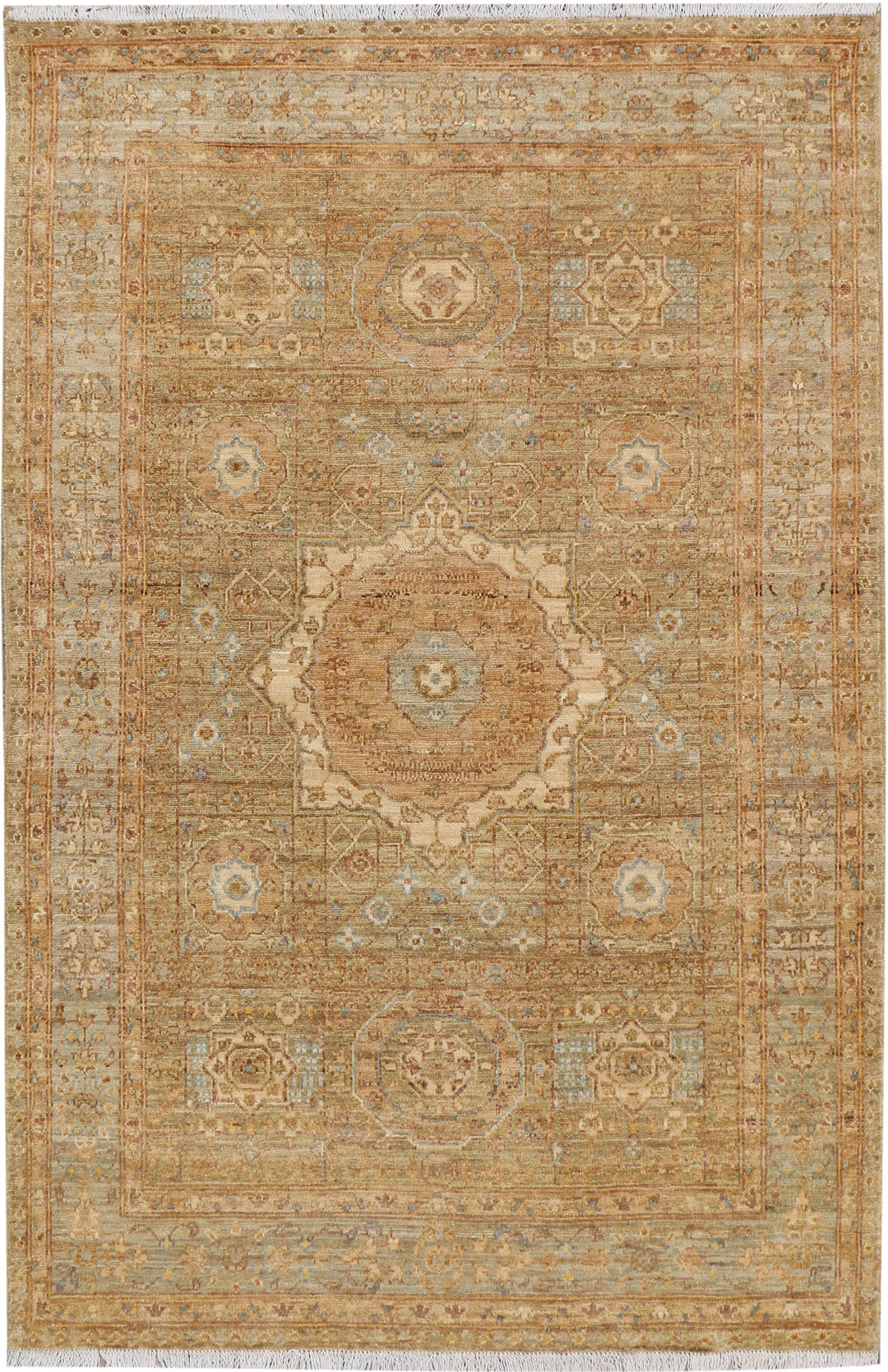 Dark Goldenrod Mamluk 4' 2 x 6' 4 - No. 37867 - ALRUG Rug Store