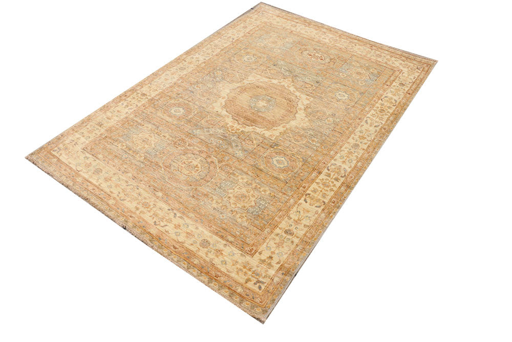 Tan Mamluk 4' 1 x 6' - No. 37871 - ALRUG Rug Store