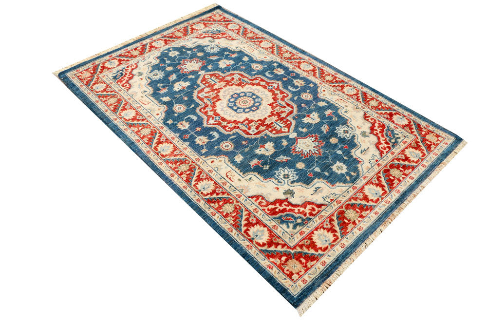 Steel Blue Serapi 4' 2 x 6' 1 - No. 37872 - ALRUG Rug Store