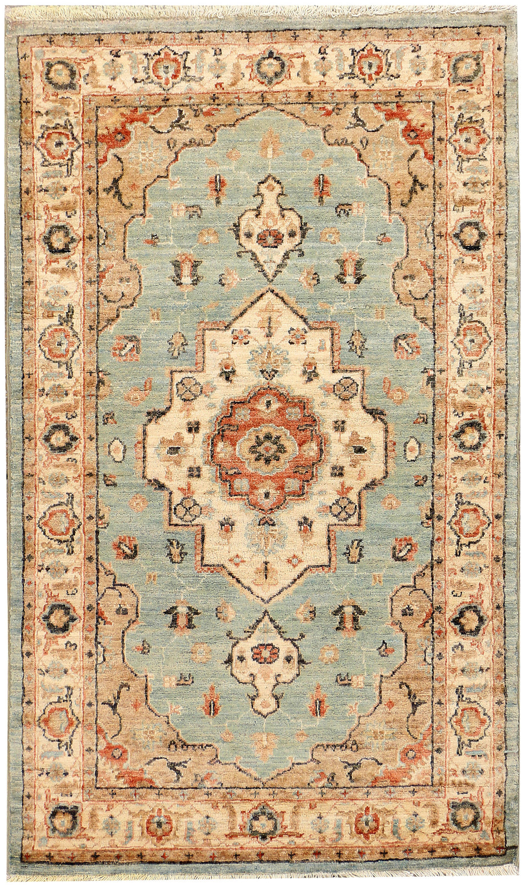 Cadet Blue Serapi 3' 1 x 5' 1 - No. 37888 - ALRUG Rug Store