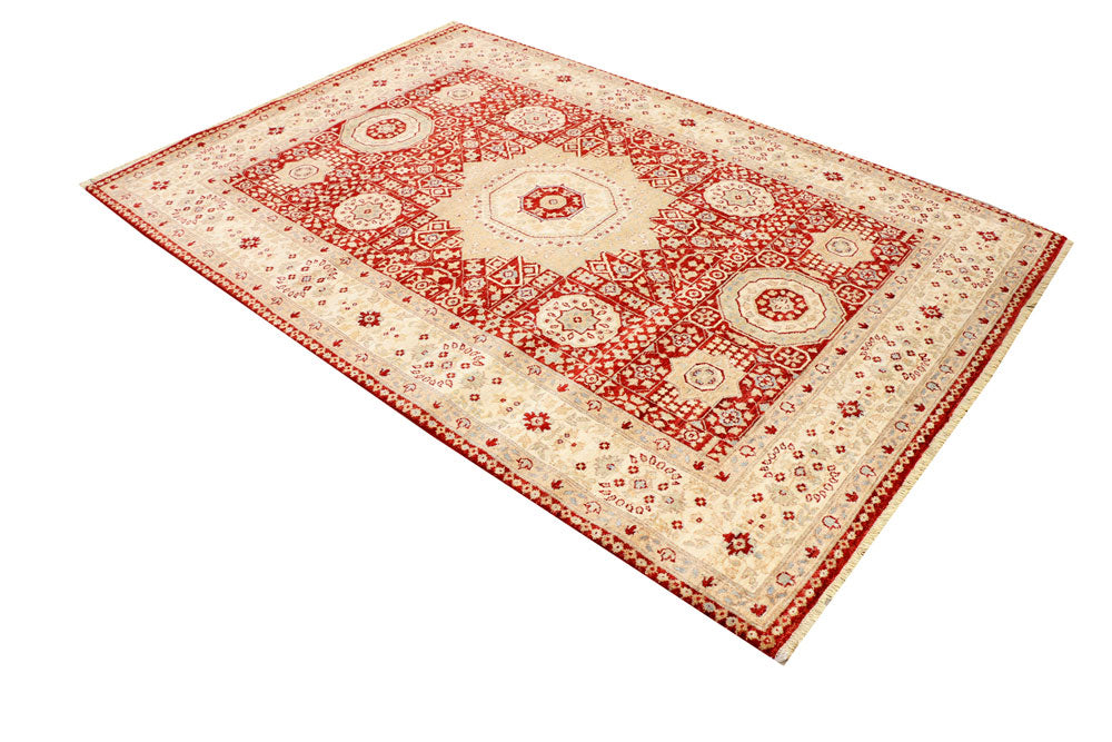 Maroon Mamluk 5' 3 x 7' 6 - No. 37908 - ALRUG Rug Store
