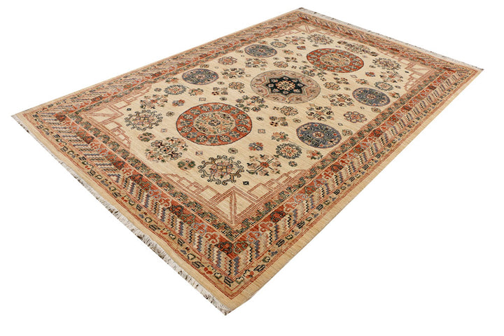 Navajo White Khotan 6' x 9' - No. 37938 - ALRUG Rug Store