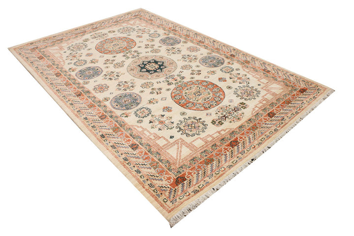 Navajo White Khotan 6' x 9' - No. 37938 - ALRUG Rug Store