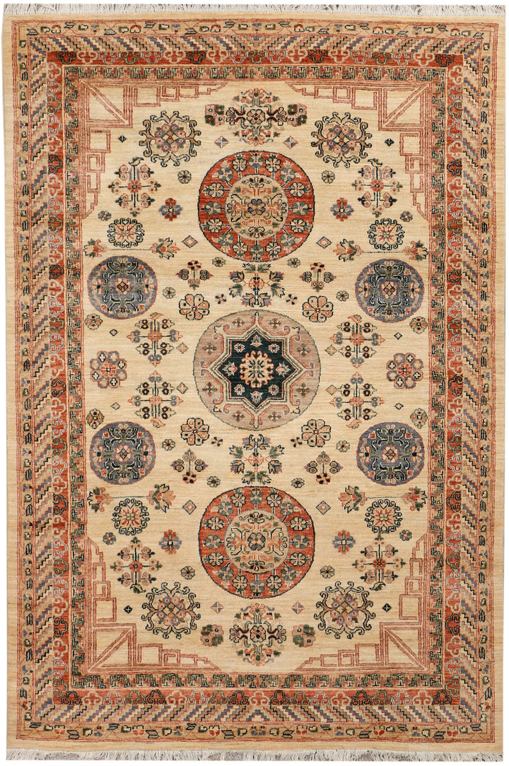 Navajo White Khotan 6' x 9' - No. 37938 - ALRUG Rug Store