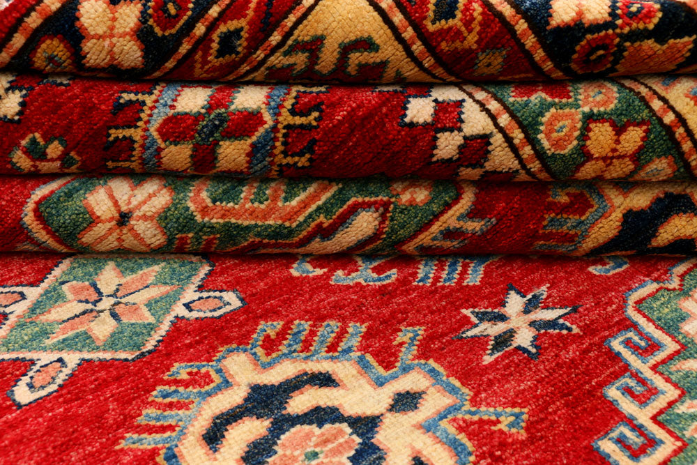 Red Kazak 5' 2 x 6' 11 - No. 37952 - ALRUG Rug Store