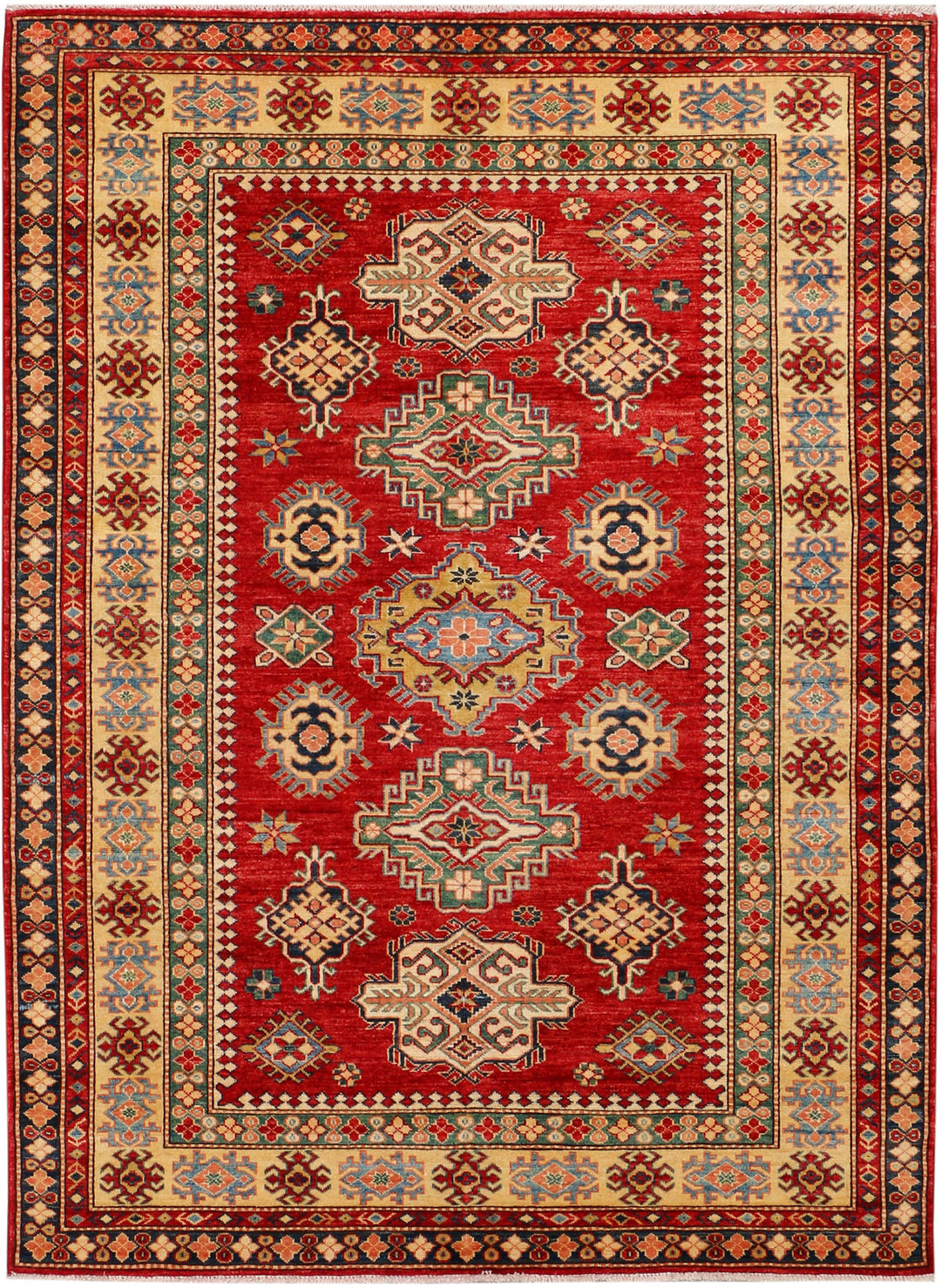 Red Kazak 5' 2 x 6' 11 - No. 37952 - ALRUG Rug Store
