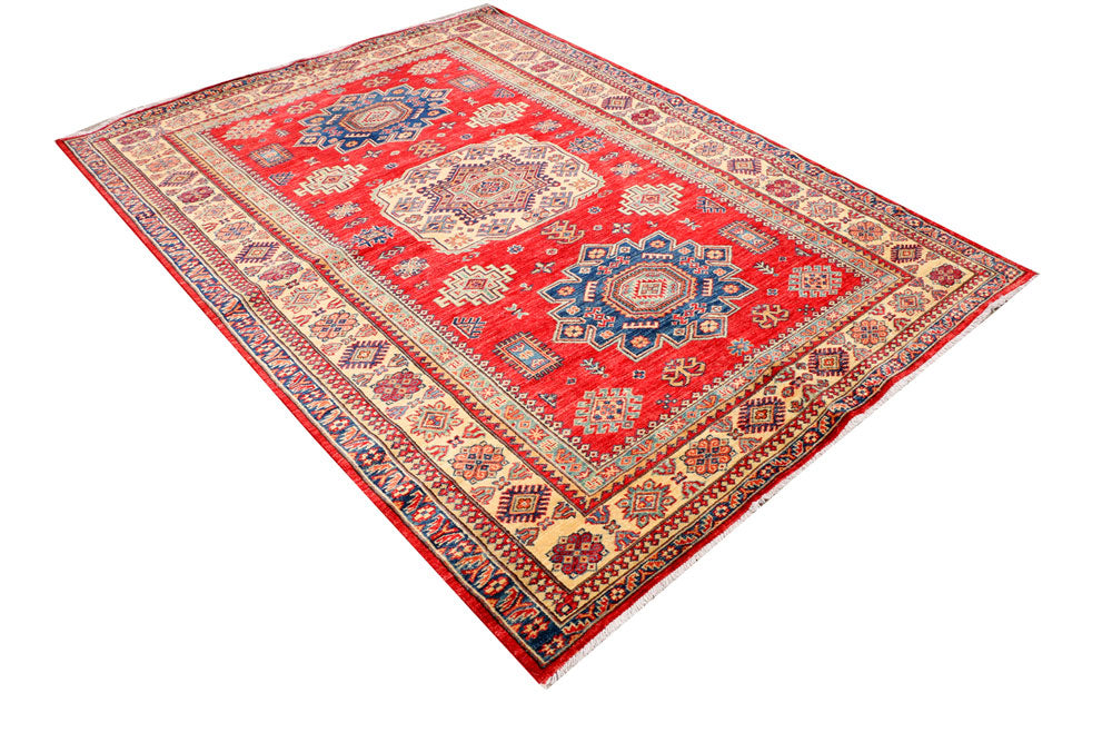 Firebrick Kazak 5' 7 x 7' 8 - No. 37954 - ALRUG Rug Store
