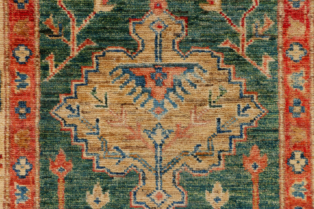 Darkgreen Kazak 2' 6 x 9' 10 - No. 37964 - ALRUG Rug Store