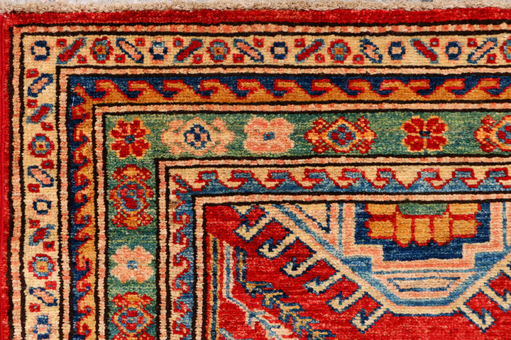 Red Kazak 2' 7 x 12' 10 - No. 37972 - ALRUG Rug Store