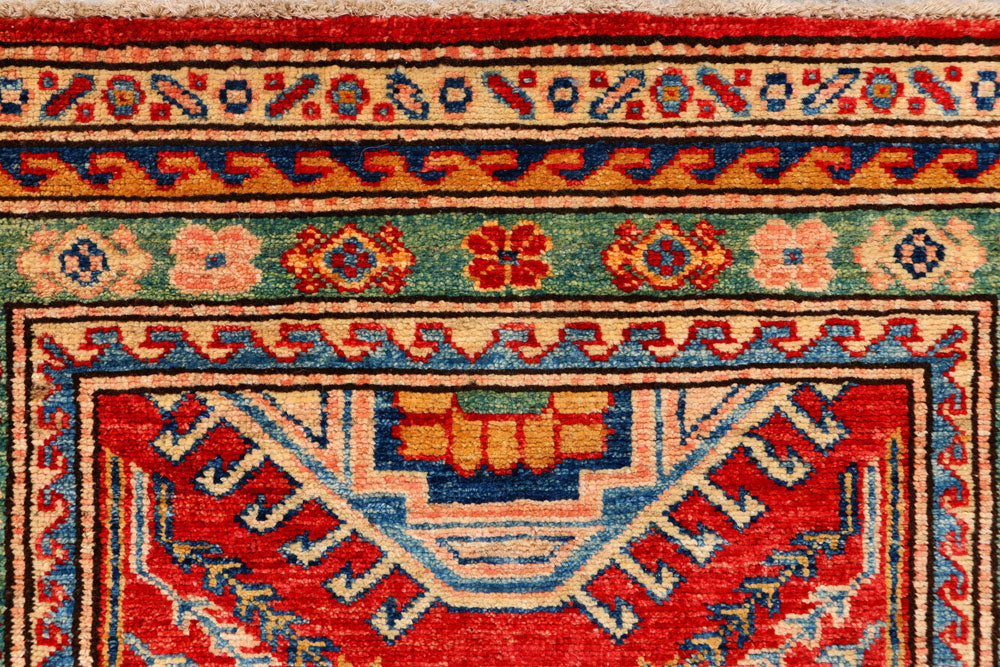 Red Kazak 2' 7 x 12' 10 - No. 37972 - ALRUG Rug Store
