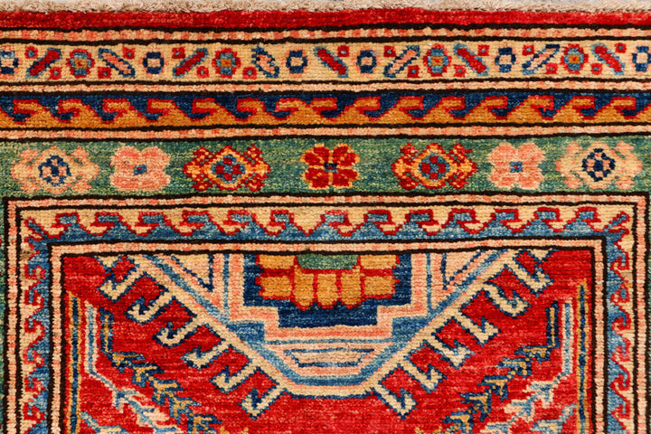 Red Kazak 2' 7 x 12' 10 - No. 37972 - ALRUG Rug Store