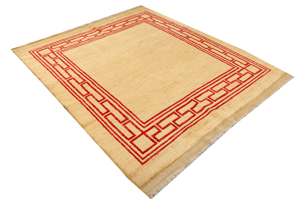 Navajo White Kargai 6' 4 x 6' 9 - No. 38005 - ALRUG Rug Store