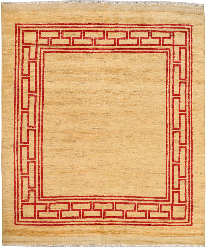 Navajo White Kargai 6' 4 x 6' 9 - No. 38005 - ALRUG Rug Store