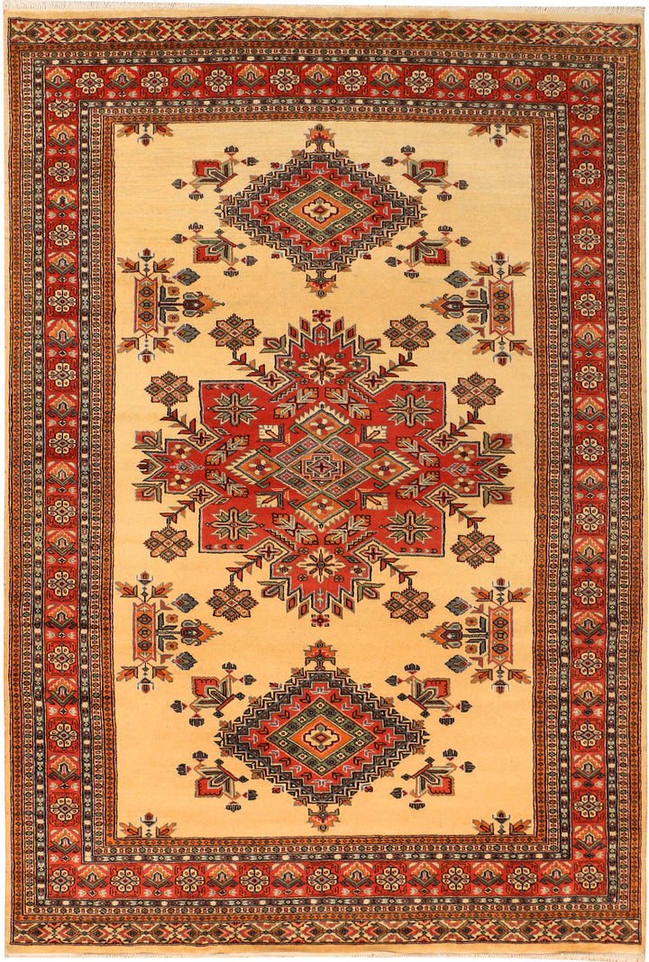 Navajo White Caucasian 6' 2 x 9' 1 - No. 38182 - ALRUG Rug Store