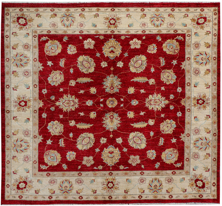 Dark Red Ziegler 7' 1 x 7' 2 - No. 38214 - ALRUG Rug Store
