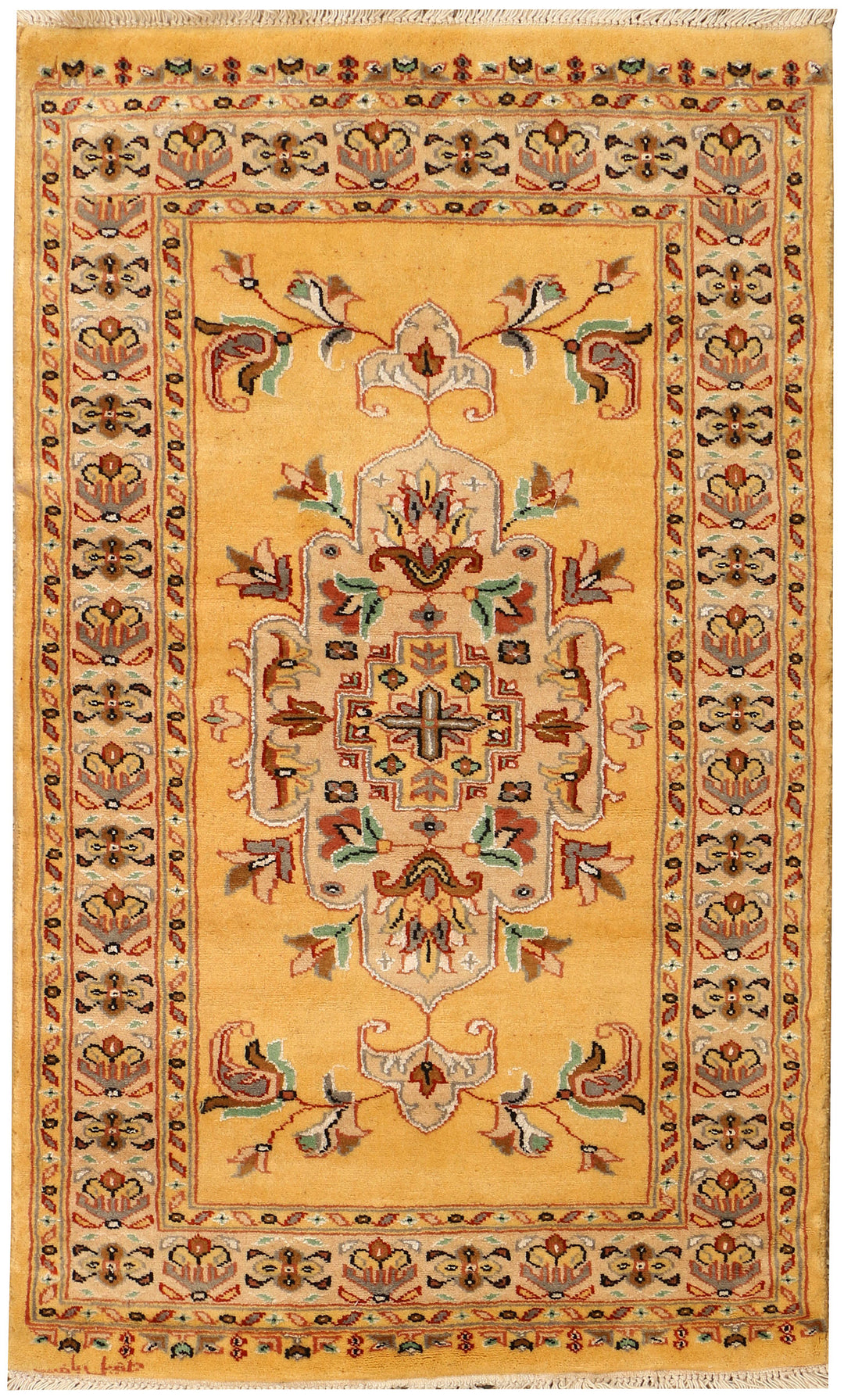 Goldenrod Caucasian 2' 6 x 4' 2 - No. 38236 - ALRUG Rug Store