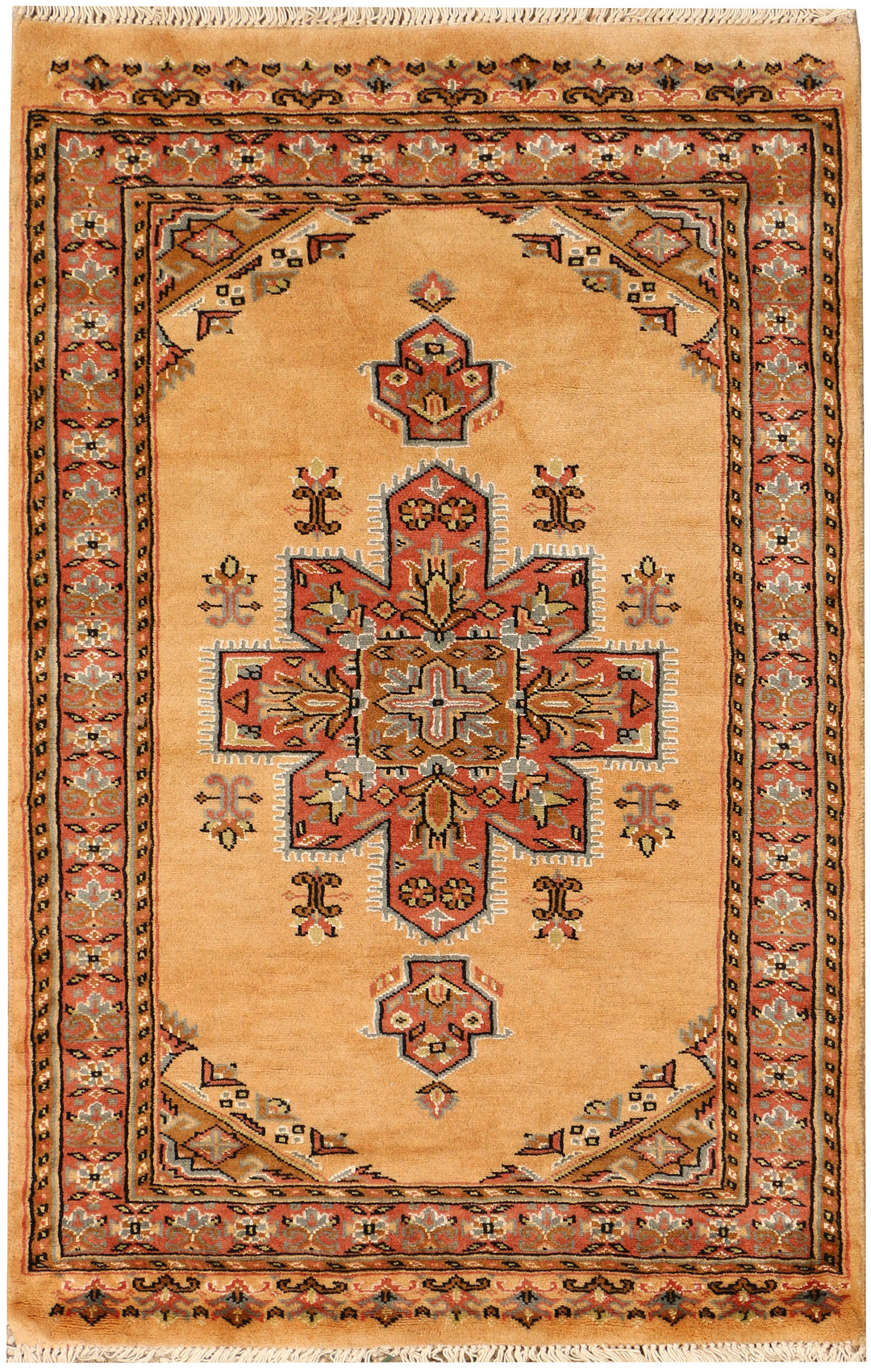 Sandy Brown Caucasian 2' 7 x 3' 11 - No. 38238 - ALRUG Rug Store