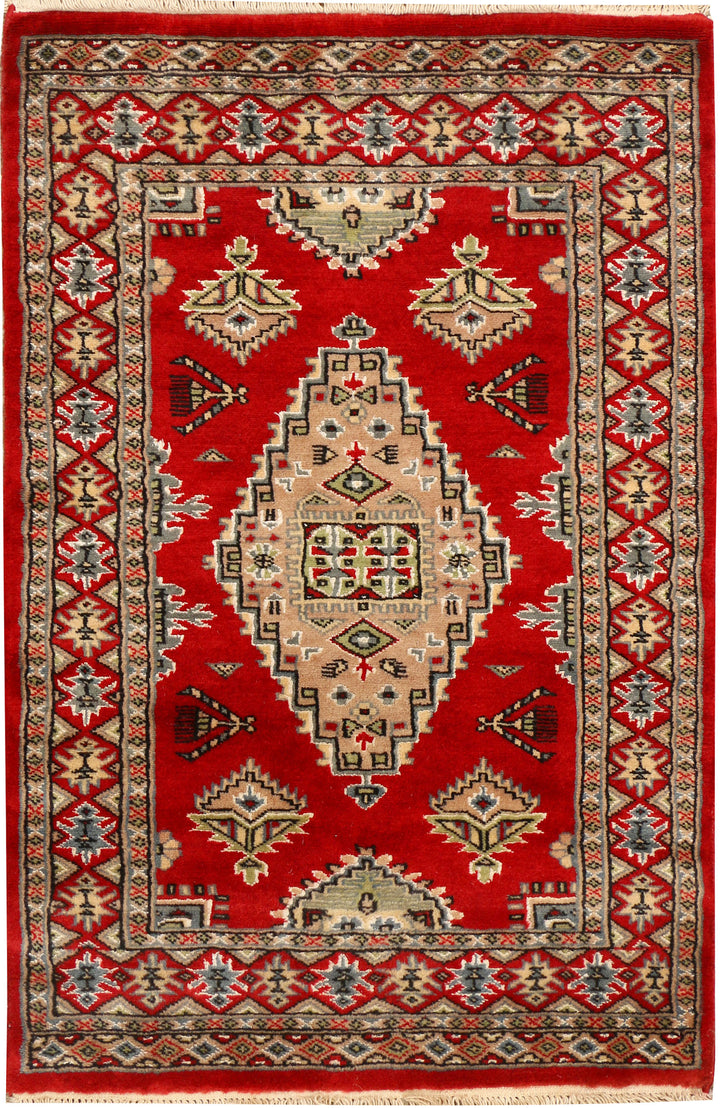 Firebrick Caucasian 2' 6 x 3' 9 - No. 38242 - ALRUG Rug Store